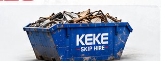 3 Yard Midi Skip — KEKE blue skip